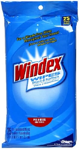 WindexGlass And Surface Wipes - 25 ea