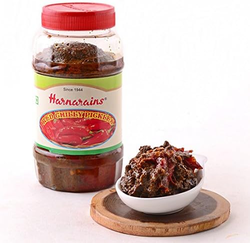 Harnarain Gokalchand (Delhi) Red Stuffed Chili Indian Pickle - 400 gm