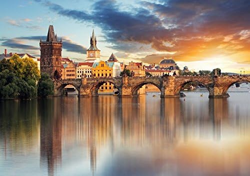 Adult Jigsaw Puzzle Charles Bridge Prague Czech Republic 500-Pieces