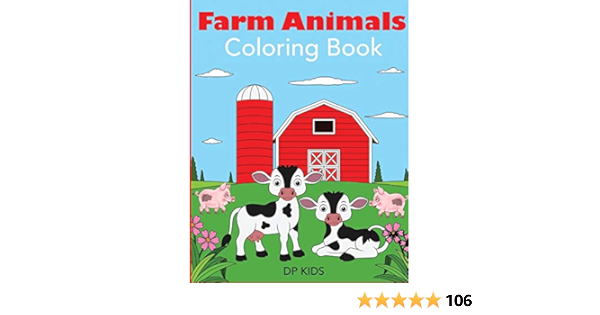 Farm Animals Coloring Book: A Cute Farm Animal Coloring Book ...