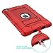 iPad Mini 5 Case, iPad Mini 4 Case, Hybrid Three Layer Armor Shockproof Rugged Drop Protection Cover Case Built with Kickstand for iPad Mini 4/5 7.9 Inch (Red+Black)