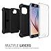 Ballistic Galaxy S6 Case [Tough Jacket Maxx] Heavy Duty Six-sided Drop Protection [Black] 8ft Drop Test Certified Case, Rugged Case Built In Screen Protector With Holster for Samsung Galaxy S6