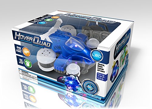Mindscope Blue HoverQuad Radio Control Stunt Action Light Up LED Vehicle 49 MHz
