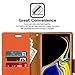 GOOSPERY Canvas Wallet for Samsung Galaxy Note 9 Case (2018) Denim Stand Flip Cover - Orange
