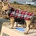 Kuoser Warm Dog Coat, Waterproof Dog Coats for X-Small Dogs, Adjustable Durable Doggie Winter Jacket Reversible Cozy Puppy Cold Weather Apparel from Small to Large Breed, Red XS