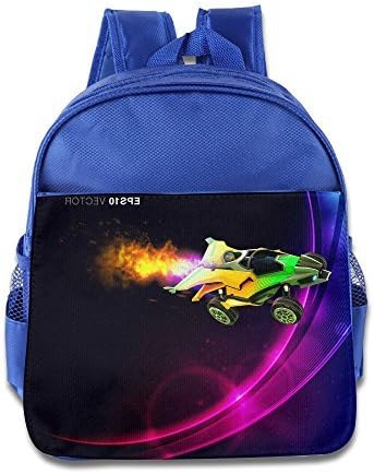 XJBD Custom Funny Rocket League Boys And Girls School Bagpack Bag For 1-6 Years Old RoyalBlue