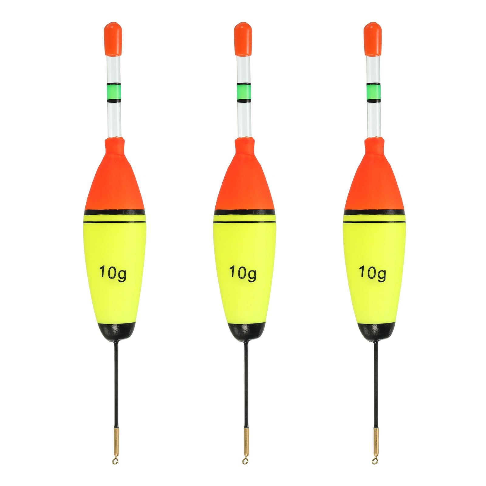 PATIKIL 0.35oz Fishing Glowing Bobbers with Swivel, 3 Pack EVA Fishing Float without Glow Sticks for Saltwater Freshwater Fishing