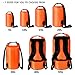 Leader Accessories New Heavy Duty Vinyl Waterproof Dry Bag for Boating Kayaking Fishing Rafting Swimming Floating and Camping (Orange, 55L)