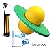 Pogo Ball with Large Pump- GreenMoon Lolo Ball with Gift Bag and Instruction (green&yellow)(with Jump Rope)