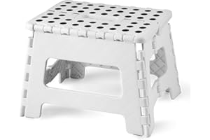 PandaEar Folding Step Stool, 9 Inch Lightweight Foldable Stool Kids Step Stool for Kitchen Bathroom Home Bedroom, Sturdy Kid 