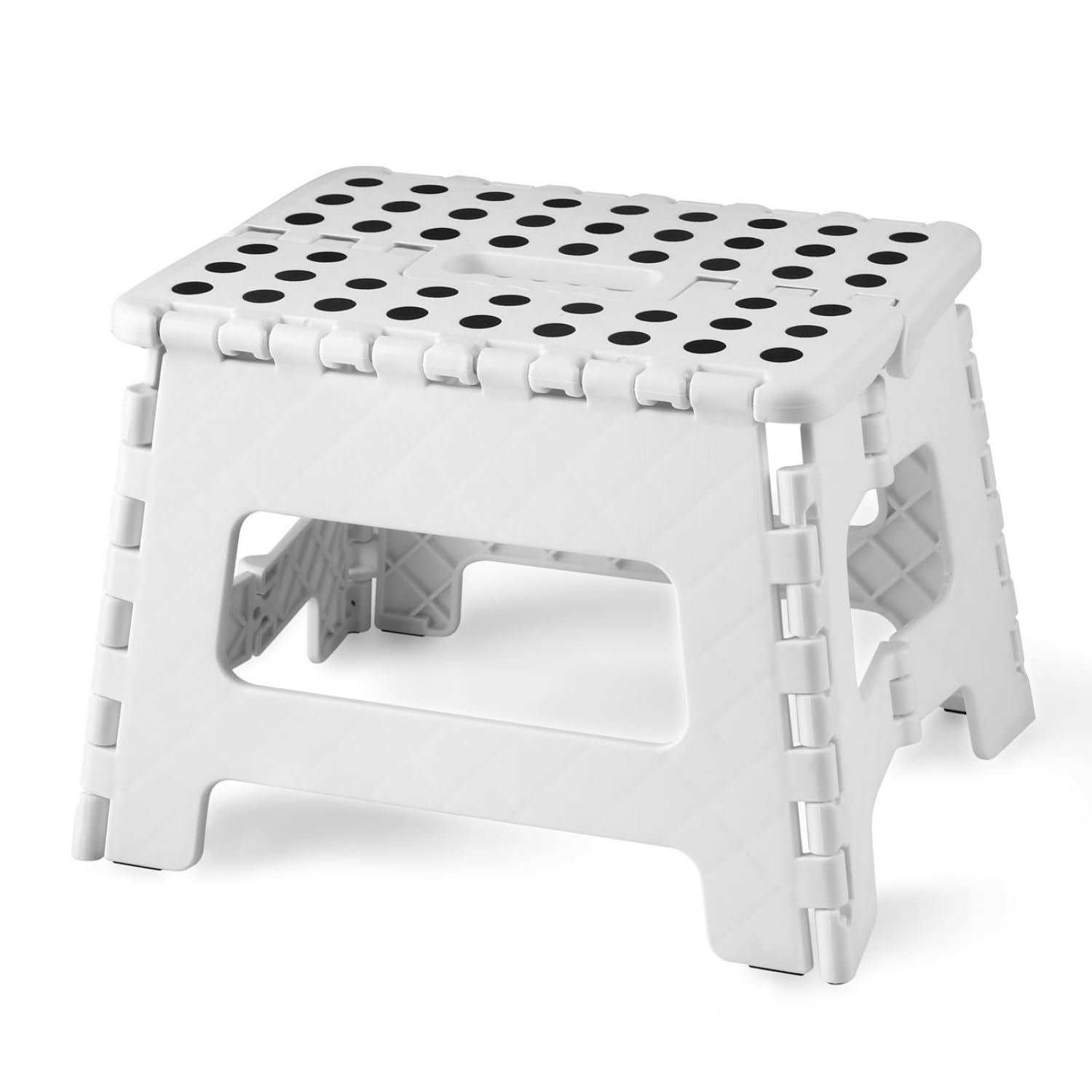 PandaEar Folding Step Stool, 7.5 Inch Lightweight Foldable Stool Kids Step Stool for Kitchen Bathroom Home Bedroom, Sturdy Kid Foot Stepping Stool, White