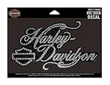 Harley-Davidson Glitter & Rhinestones Graceful H-D Script Decal DC117804