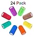 3 Inch Vet Wrap Tape Bulk (Assorted Colors) (Pack of 24) Self Adhesive Adherent Adhering Flex Bandage Grip Roll for Dog Cat Pet Horse