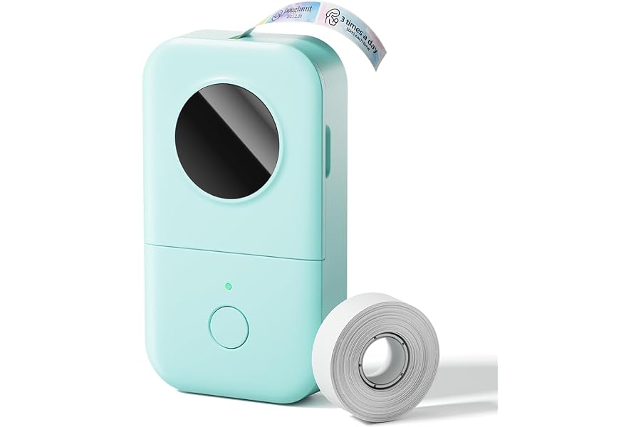Phomemo Label Maker, D30 Bluetooth Mini Label Maker Machine with Tape | Portable Thermal Printer, Massive Templates Fonts Icon Labeler for Home Classroom School Office, Lightweight Rechargeable