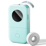 Phomemo Label Maker Machine with Tape, D30 Portable Mini Label Printer, Small Bluetooth Label Makers Handheld Thermal Sticker, Multiple Templates Fonts Icon Custom Name Label for Home Kids, School