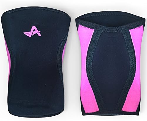 Knee Sleeve for Premium Compression Knee Support and Joint Pain Relief to Speed Up Recovery - Neoprene Sleeves for Fitness Weightlifting Sports and Squats (2 Per Pack) (Black/Pink, XS)