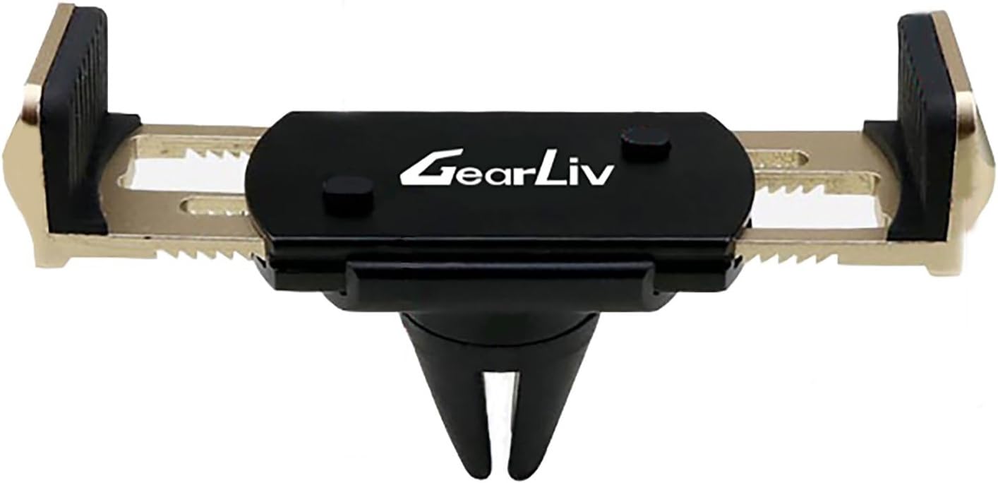 Metal CAR Mount, Car Air Vent Phone Holder with Memory JAG/ 360° Rotation for iPhone X 8/8 Plus 7/7 Plus, Samsung Galaxy Note6/S7/S6 and Other Devices Up to 3.3 Inches Wide- Mars (Gold)