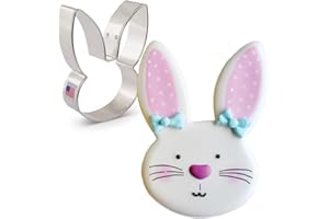 Ann Clark Cookie Cutters Bunny Face Cookie Cutter by Flour Box Bakery, 4"