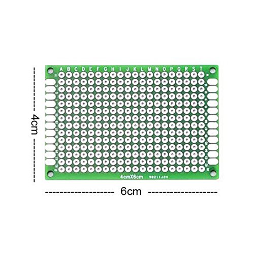25Pcs Double Sided Protoboard Prototyping PCB Board 4cm x 6cm / 1.57 x 2.36 inch
