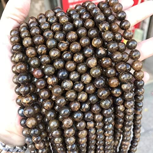 Nature Stone Bronzite Beads for Jewelry Making DIY Bracelet Necklace(8MM)