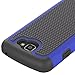Case for LG Optimus Zone 3, Drop Protection Hybrid Dual Layer Armor Case Deep Blue