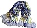 V28 Womens 100% Silk Butterfly Pattern Scarf (Dark Blue)