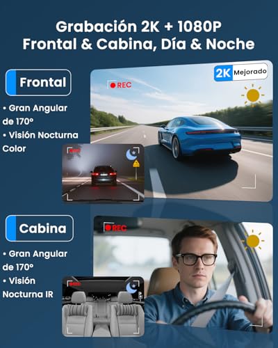4G LTE Dashcam with SIM, Anti-vandal Car Surveillance Camera with GPS Tracker, 24/7 Parking Mode, AI Motion Alerts, Remote Access & Two-Way Audio, SD/Cloud, Anti-theft for Fleets and Family