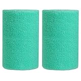 BBOLIVE 4' Inch Wrist Sweatband in 17 Different Neon Colors - Athletic Cotton Terry Cloth - Great for All Outdoor Activity(1 Pair)