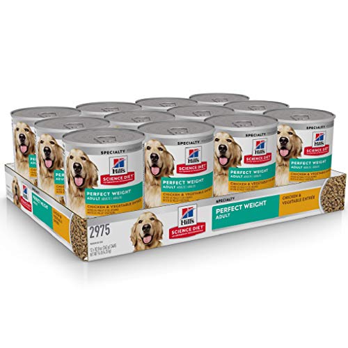 Hills-Science-Diet-Canned-Wet-Dog-Food-Adult-Perfect-Weight-for-Weight-Management-Chicken-Vegetable-Recipes-Pack-of-12