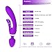 WOWYES Ladies vibrator g point stimulus massager, vibration G point vibrator - vagina and clitoris stimulation rabbit massager 100% waterproof-purple
