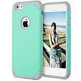 iPhone 6s plus Case,iPhone 6 plus Case,by Ailun,Soft Interior Silicone Bumper&Hard Shell PC Back,Shock-Absorption&Skid-proof,Anti-Scratch Hybrid Dual-Layer Cover[Mint Green]