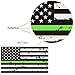 Reflective Tattered Thin Green line USA Flag Sticker | Compatible with Cars & Trucks, 5