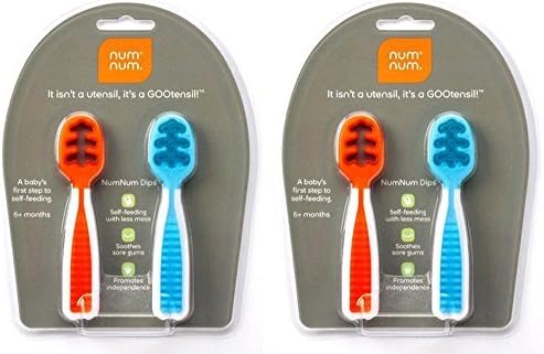 NumNum Pre-Spoon Gootensil Ã¢Â€Â¢ New &amp; Improved Design Ã¢Â€Â¢ Dual Stage Set Ã¢Â€Â¢ Stage One and Stage Two GOOtensils Included | (4 Pre-Spoons) by NumNum LLC