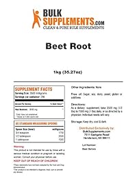 Raíz de remolacha en polvo Bulk Supplements Pure, 1