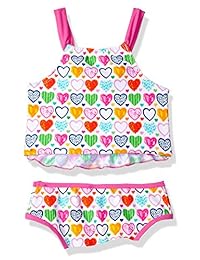 Traje de baño de bikini con top de volantes para niñas KIKO & MAX