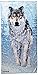 Kaufman - Snow Wolf Printed Beach Towel by Royce