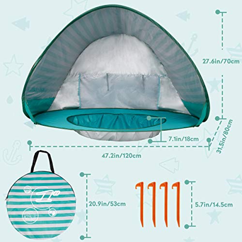 BUENAVO Pop Up, Portable Beach Tent for Baby Baby Floaties