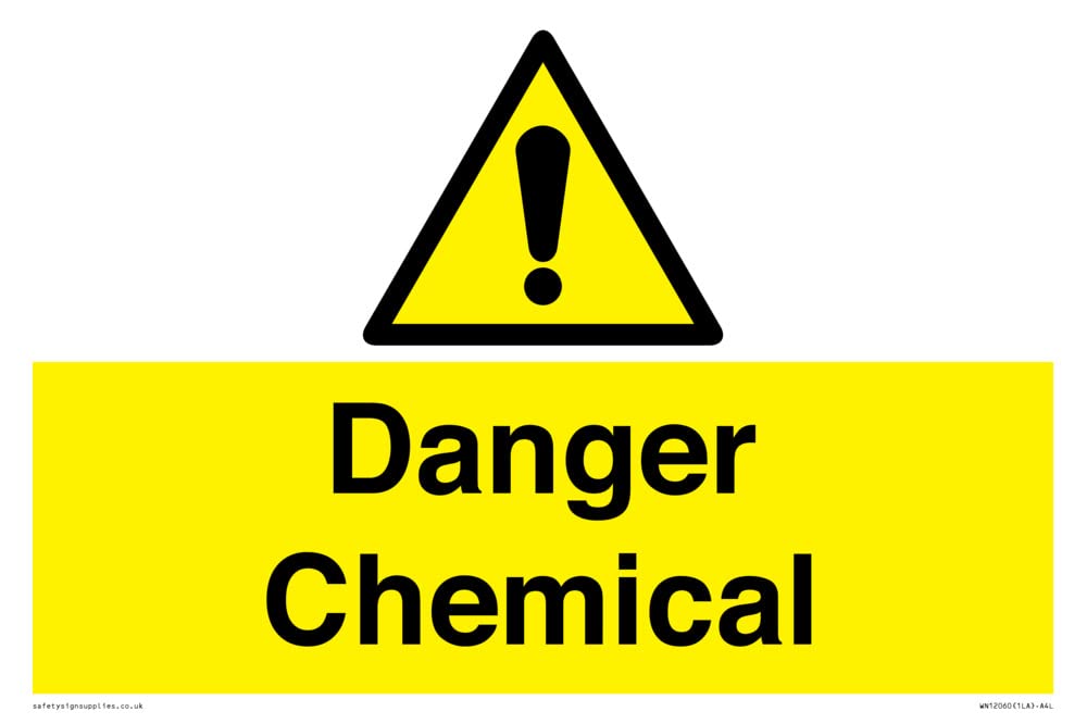 Danger Chemical Sign - 300x200mm - A4L