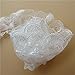 2 Meters Pleated Organza 2-Layer Lace Edge Trim Ribbon 6 cm Width White Trimmings Fabric Embroidered Applique Sewing Craft Wedding Bridal Dress Embellishment DIY Party Decoration Clothes Embroidery
