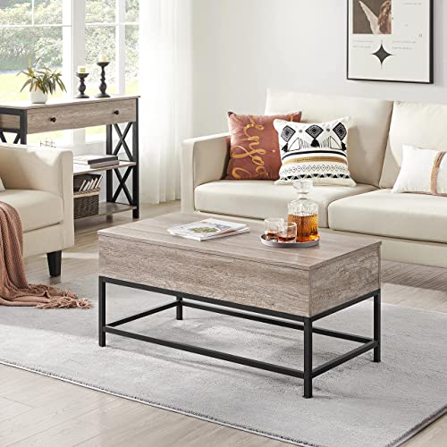 Yaheetech Lift Top Coffee Table With Storage And Metal Frame For Living