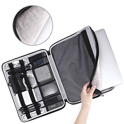 JSVER 13.3 inch Electronic Accessories Strap Laptop Sleeve Case Bag Protective Bag for MacBook Air/Pro Retina, Ultrabook