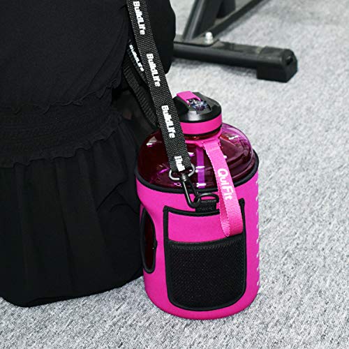 BuildLife Gallon Water Bottle Sleeve with Time Marker for Measuring