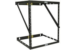 Tripp Lite 8U 12U 22U 2-Post Open Frame Rack Cabinet, Wall Mount, Expandable, 11.5" Depth, Black