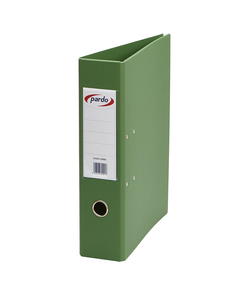 Pardo Foolscap Folio Green Plastic Lever Arch File 70mm
