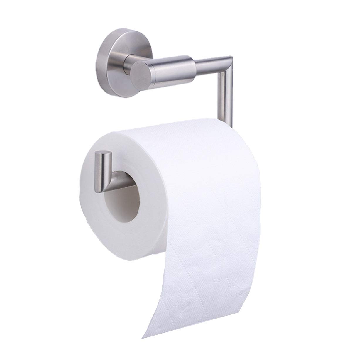 Toilet Roll Holder, Toilet Paper Holder, Stainless Steel Wall Mounted Strong Adhesive No Drilling Required for Bathroom and Kitchen