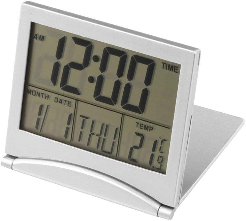 Lanceasy Foldable Travel Clock Mini Electronic Digital Alarm Clock