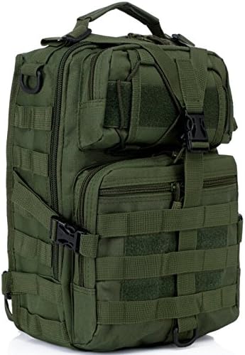 Messenger Bag Tactical Style Single Strap Sling Backpack Medium Daypack Bag For Army Assault Bug Out Rucksack Outdoor Hiking Sport Camping Hiking Shooting Bag (Green)