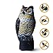 Livin' Well Enhanced Scarecrow Owl Decoy Pest Repellent - “Hooty Series V” Motion Sensor Solar Powered Owl Decor