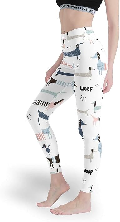 Amazon.com: Pantalones ajustados tobillos mujeres, Dachshund Animal Capris  Legging - Super Soft Capris para las mujeres, L, Blanco: Clothing
