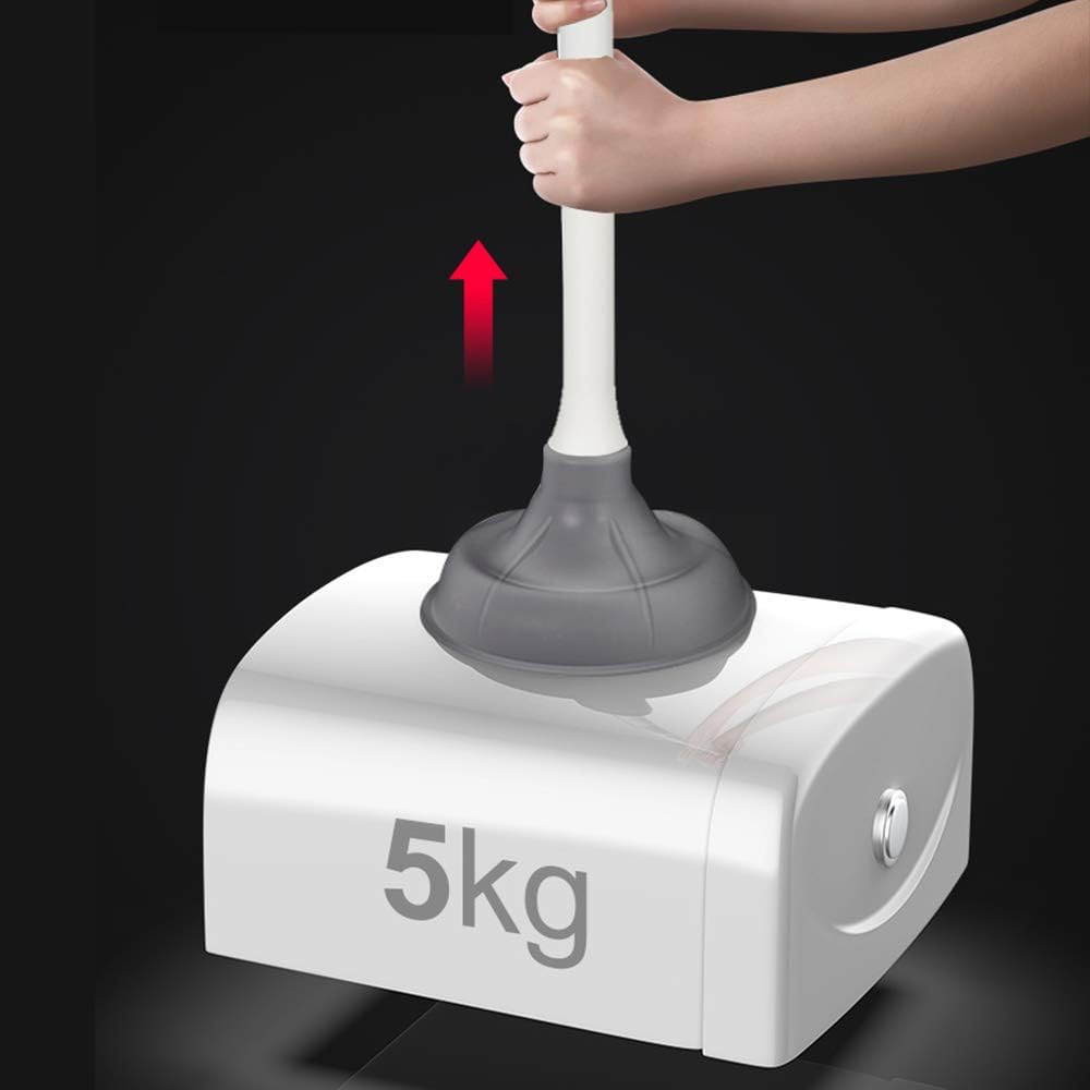 BOOMJOY Toilet Plunger with Holder Set for Bathroom Heavy Duty, White Blue: Home & Kitchen
